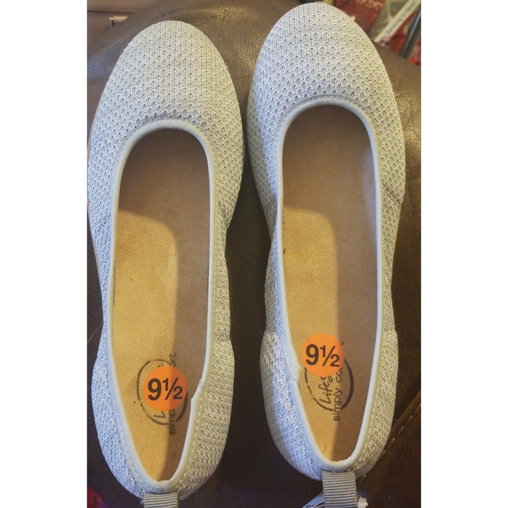 Women's Lifestride Simply Comfort Flats Shoes - Grey - New without Tags - Sz 9.5